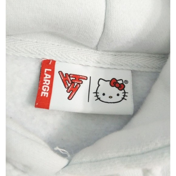 Hello Kitty Size Large Hypland X Car Break Sanrio White Hoodie Sweatshirt - Picture 6 of 12